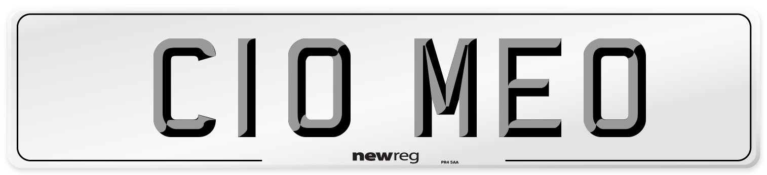 C10 MEO Number Plate from New Reg